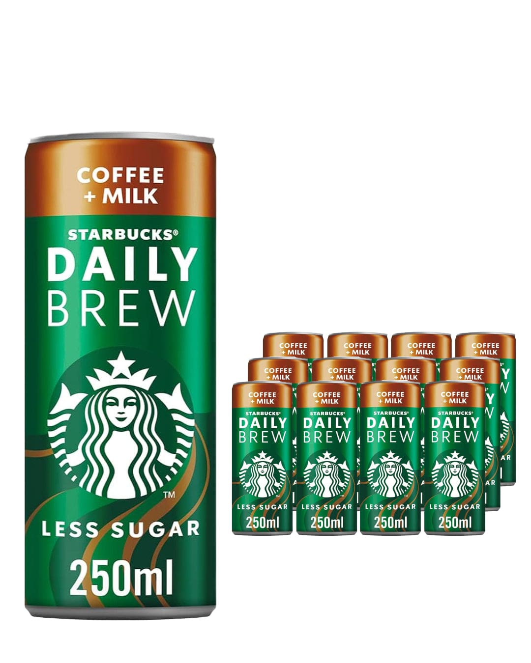 Starbucks Daily Brew Iced Coffee with Milk Can Multipack, 12 x 250 ml spirits