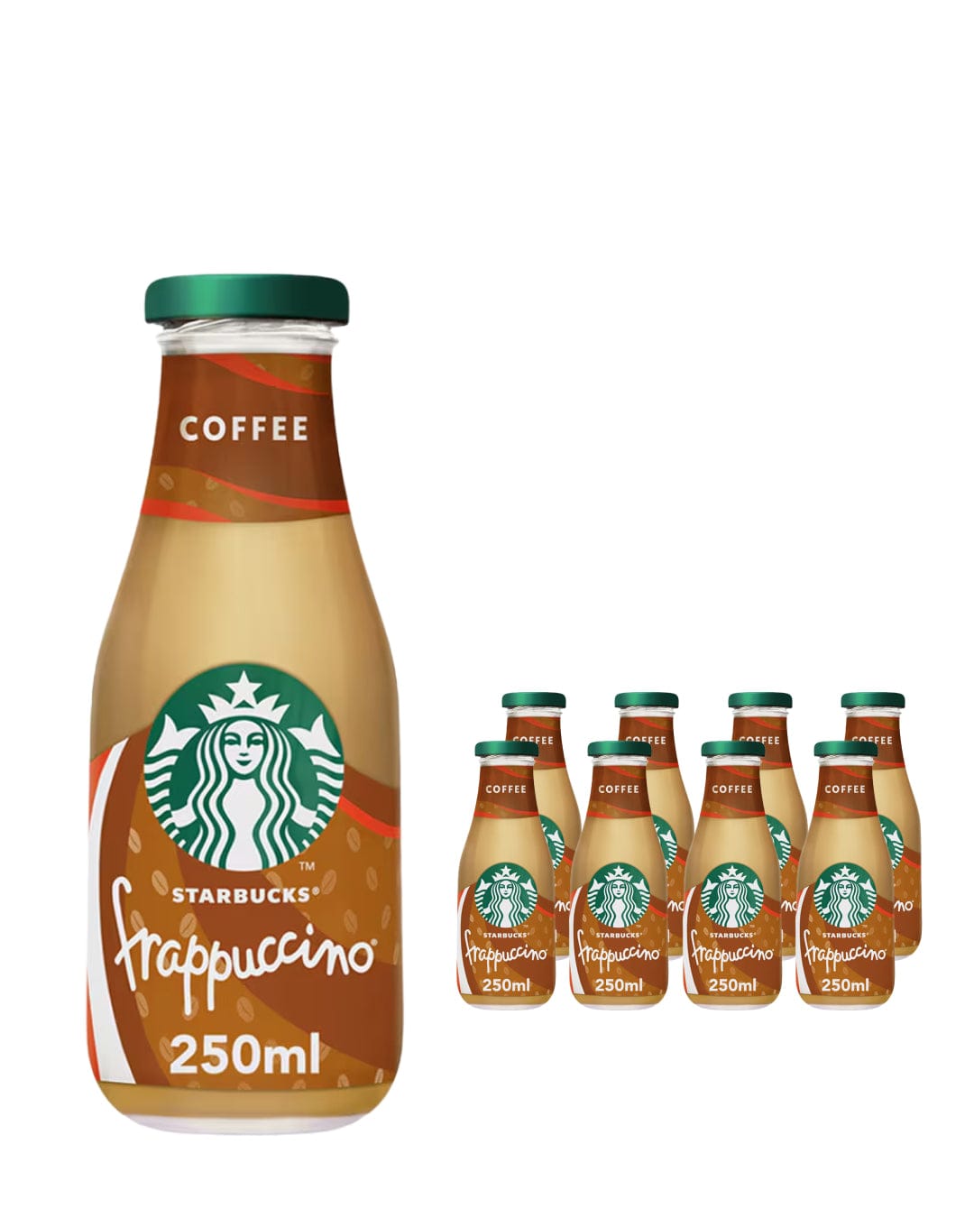 Starbucks Frappuccino Coffee Flavoured Milk Glass Bottle Iced Coffee Multipack, 8 x 250 ml spirits