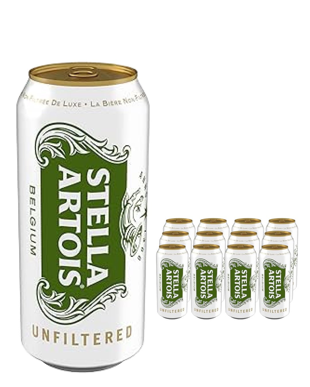 Stella Artois Premium Unfiltered Lager Beer Multipack, 12 x 440 ml Beer