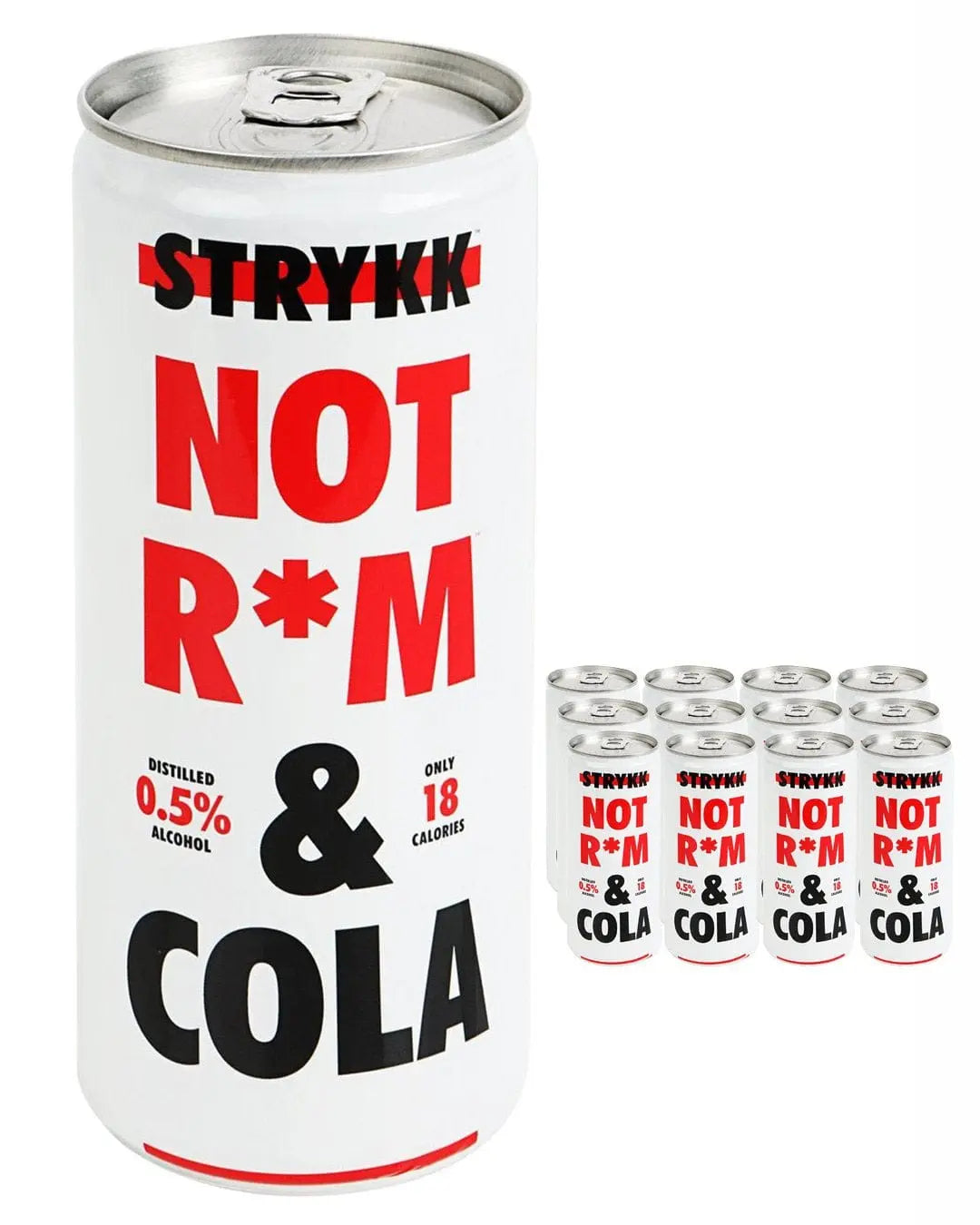 Stryyk Not Rum & Cola Premixed Cocktail Can, 12 x 250 ml Ready Made Cocktails 5060595360229