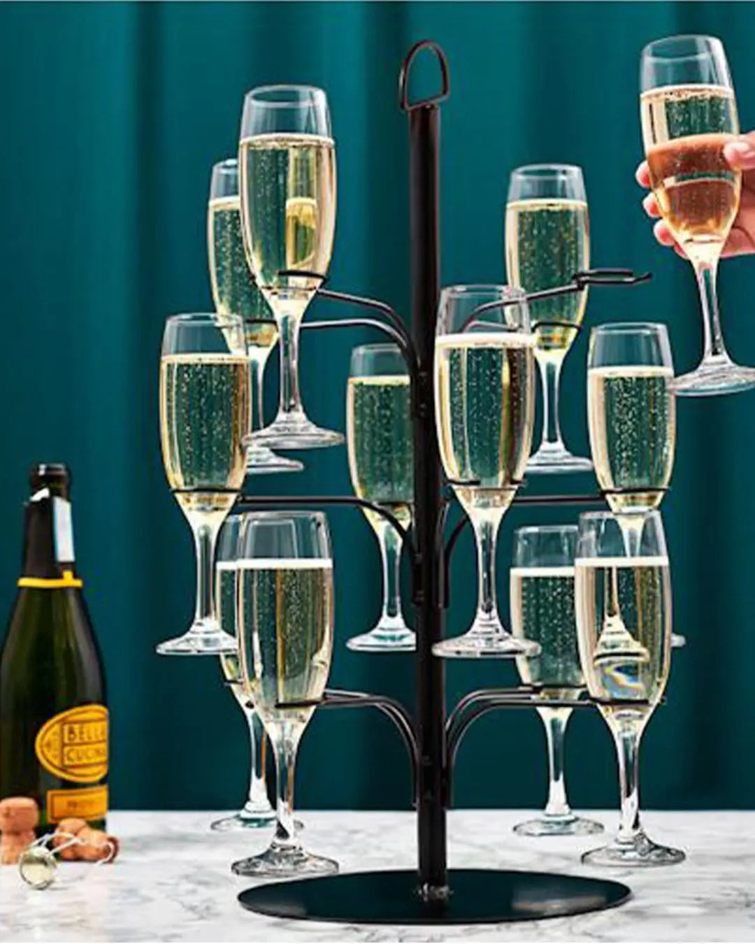 The Bottle Club Cocktail Glass Tree, 12 Arms Tableware 5060319440664