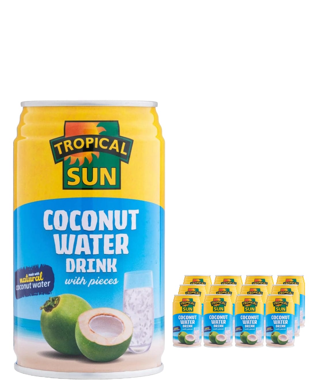 Tropical Sun Coconut Water Drink Multipack, 12 x 330 ml Water
