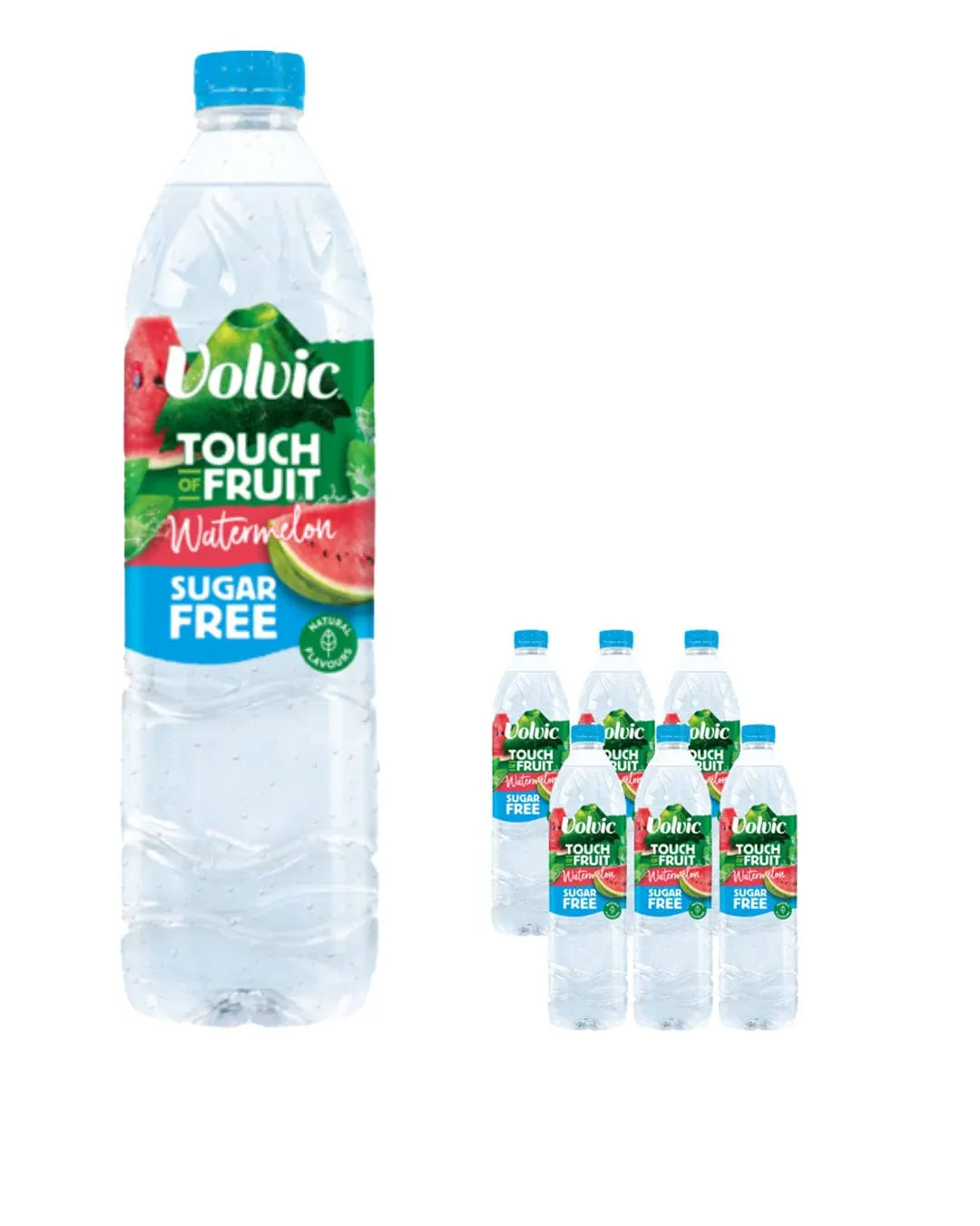 Volvic Sugar Free Touch of Fruit Watermelon Flavoured Water Multipack, 6 x 1.5 L Water