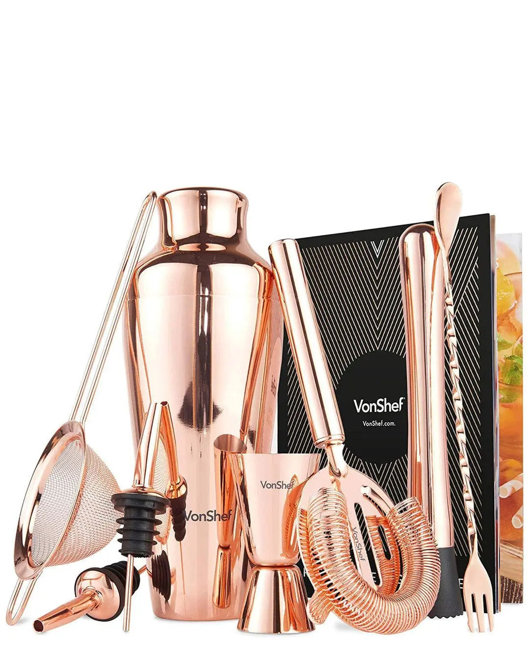 VonShef/Beautify Copper Parisian Cocktail Set Barware