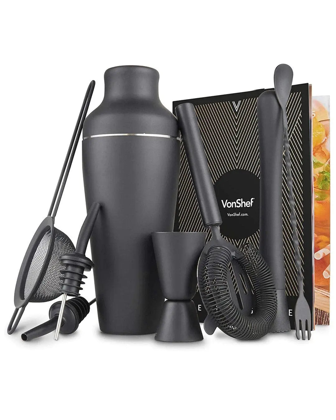 VonShef/Beautify Matte Black Parisian Cocktail Set Barware