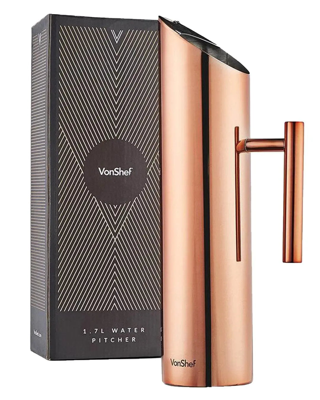 VonShef Copper Water Pitcher 1.7L Tableware