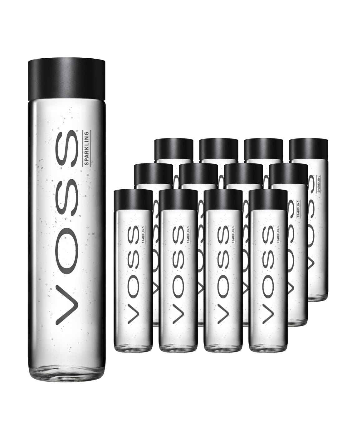Voss Sparkling Water Glass Bottle Multipack, 12 x 800 ml Water 682430611768