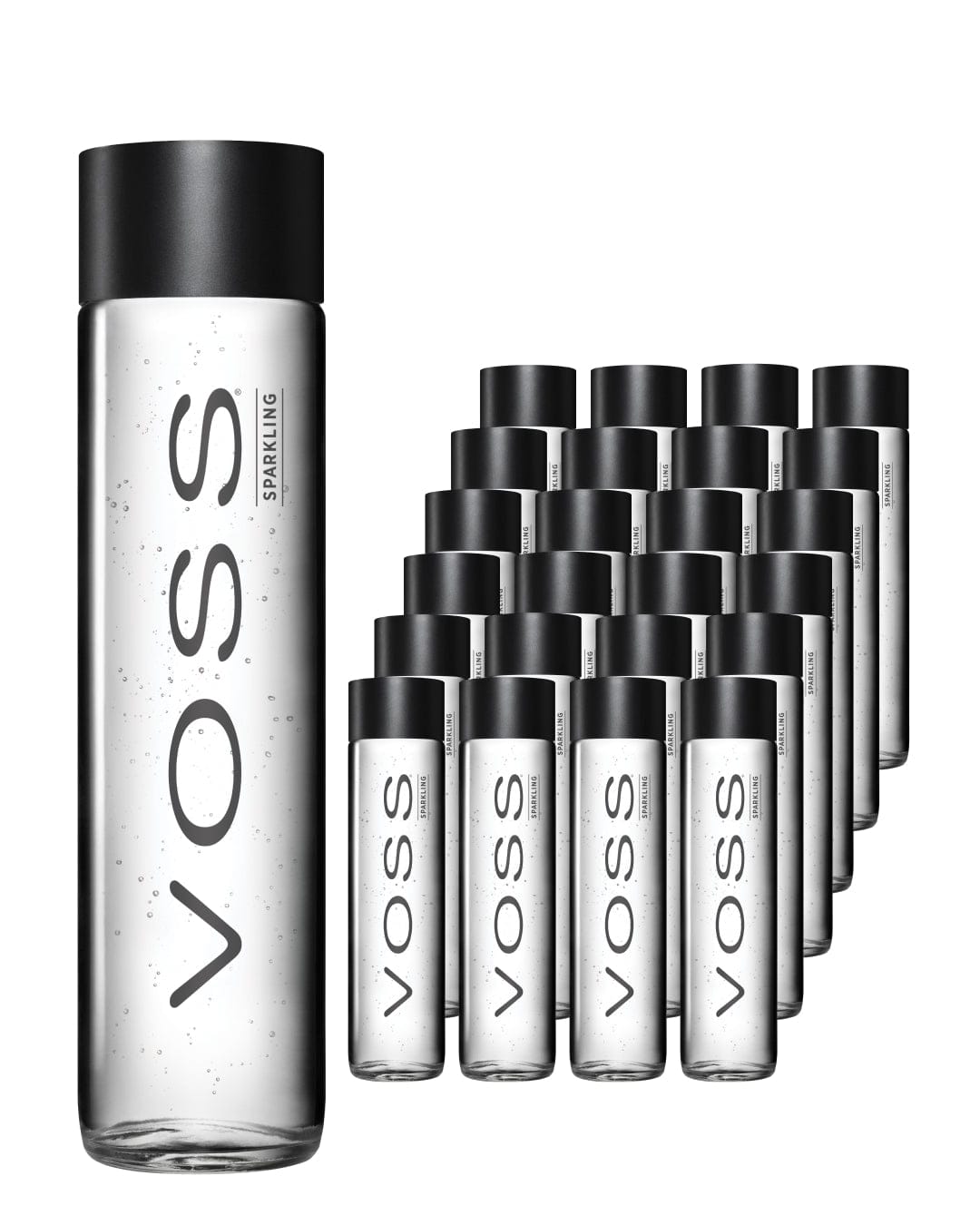 Voss Sparkling Water Glass Bottle Multipack, 24 x 375 ml Water 682430611751