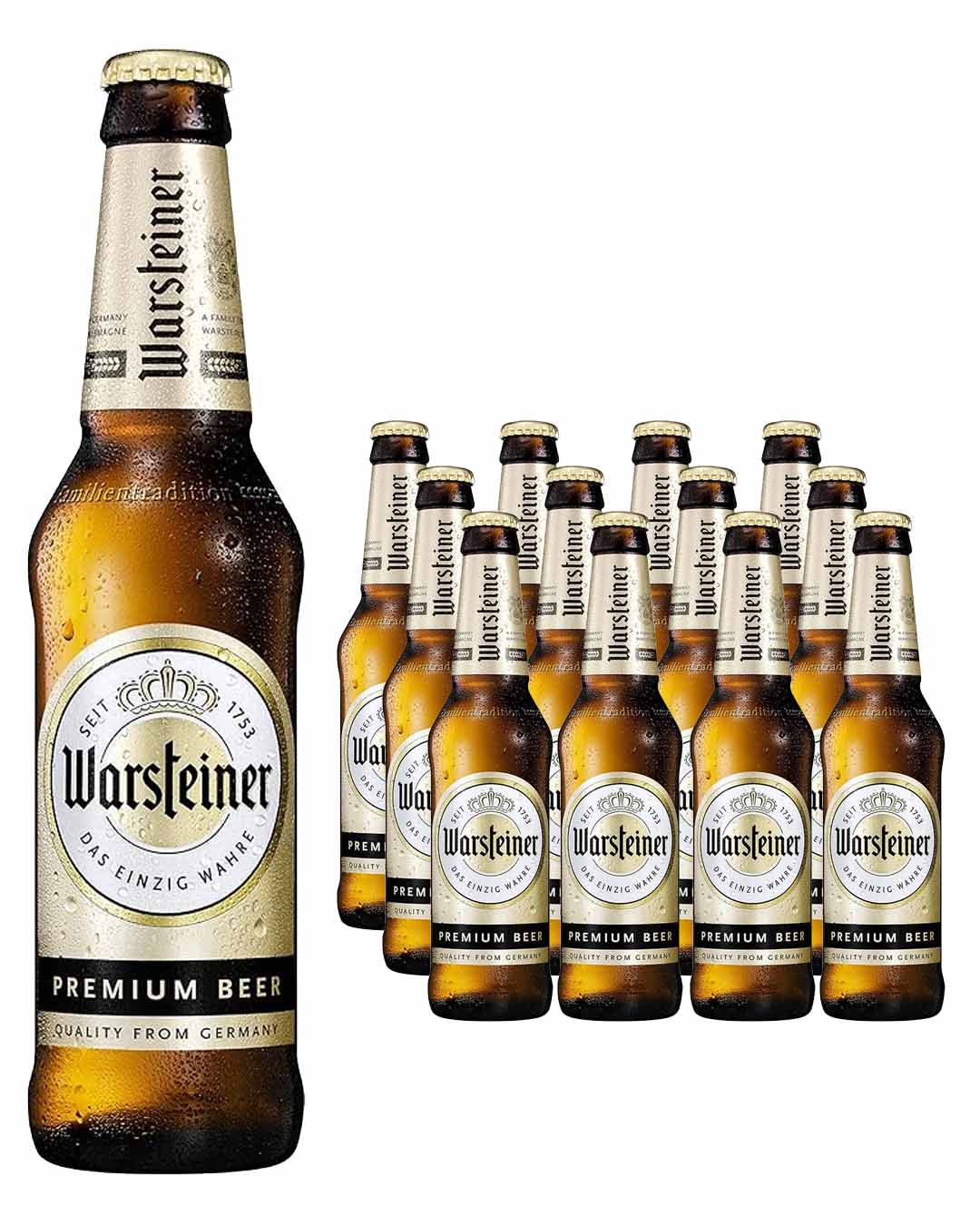 Warsteiner German Pilsner Beer Bottle Multipack, 12 x 330 ml Beer