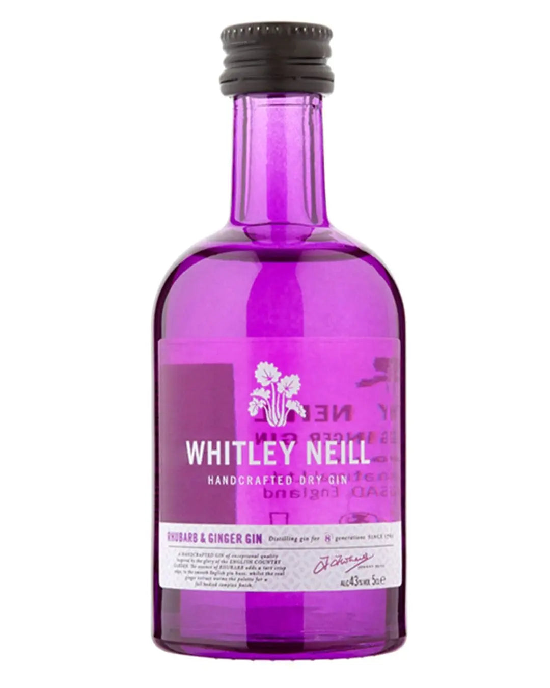 Whitley Neill Rhubarb & Ginger Gin Miniature, 5 cl Spirit Miniatures 5011166055235