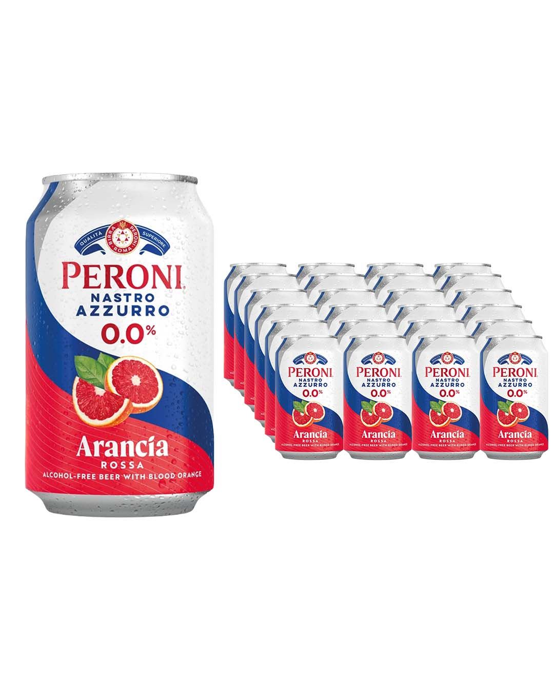 Peroni Nastro Azzurro 0.0 Arancia Alcohol Free Beer Can Multipack, 24 x 330 ml