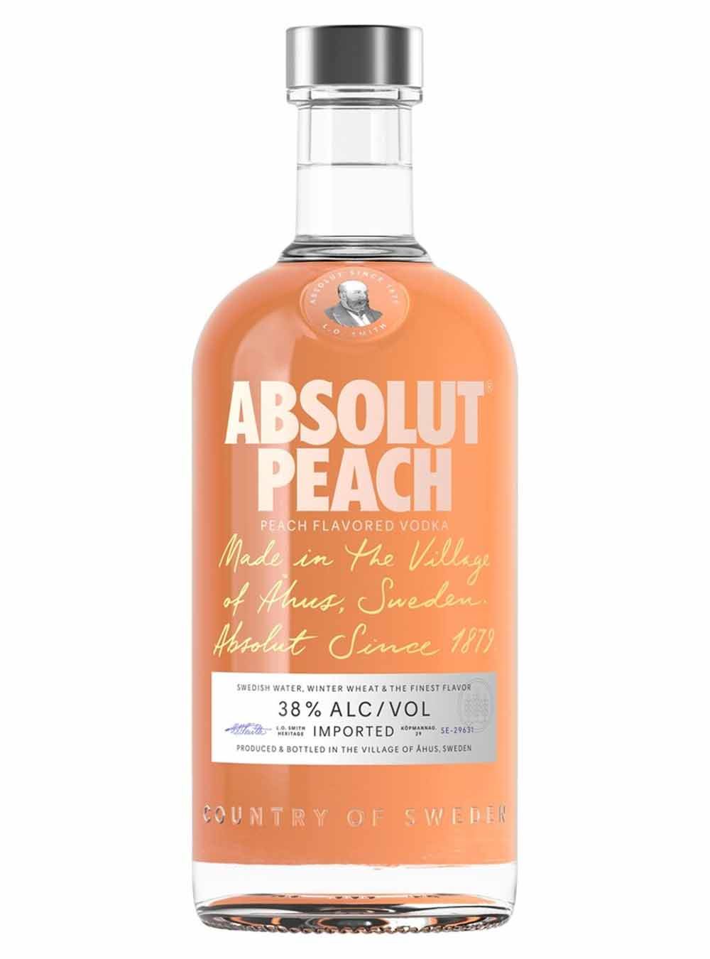 Absolut Peach Flavoured Vodka, 70 cl