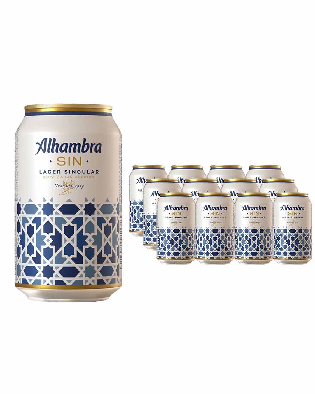 Alhambra Sin <0.7% Lager Singular Can Multipack, 12 x 330 ml