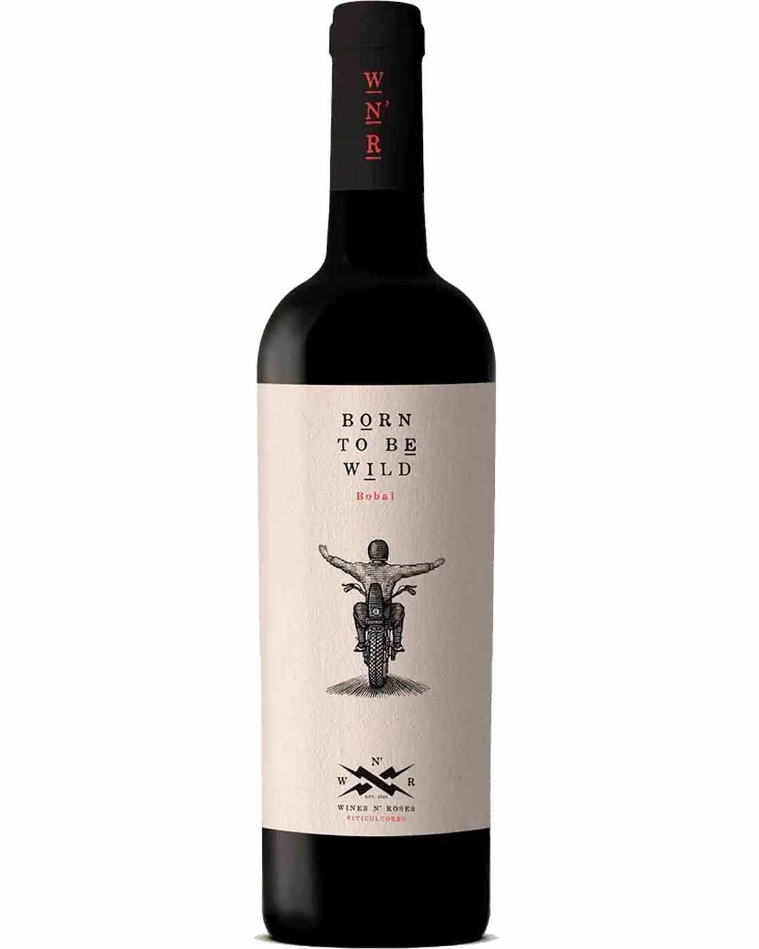 Wine N' Roses Born To Be Wild Bobal Red Wine, 75 cl
