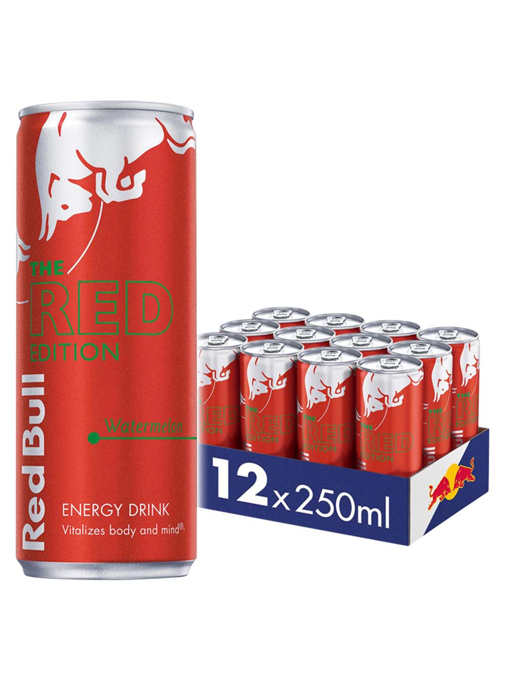 Red Bull The Red Edition - Watermelon Energy Drink Multipack, 12 x 250 ml