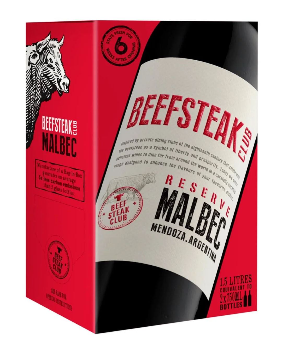 Beefsteak Club Malbec Bag in Box, 2.25 L