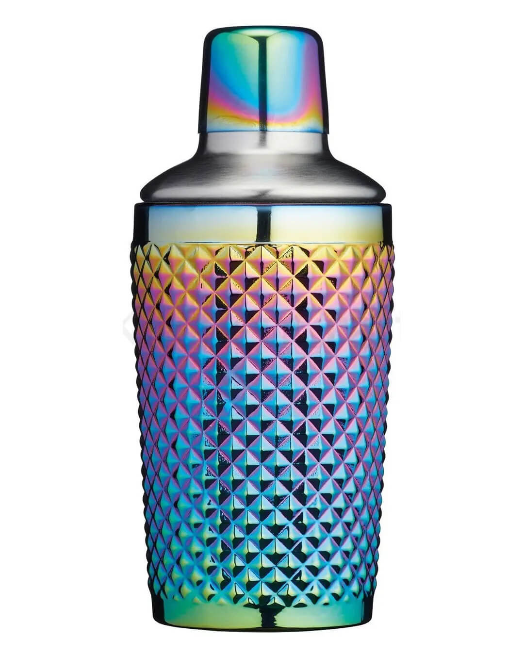 BarCraft Rainbow Iridescent Studded Glass Cocktail Shaker Barware 5028250779762