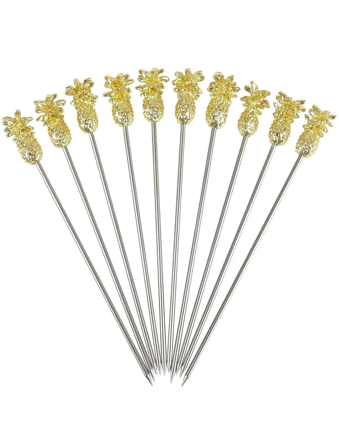 Beaumont Pineapple Gold Plated Garnish Pick PK10 Tableware 5020229110095