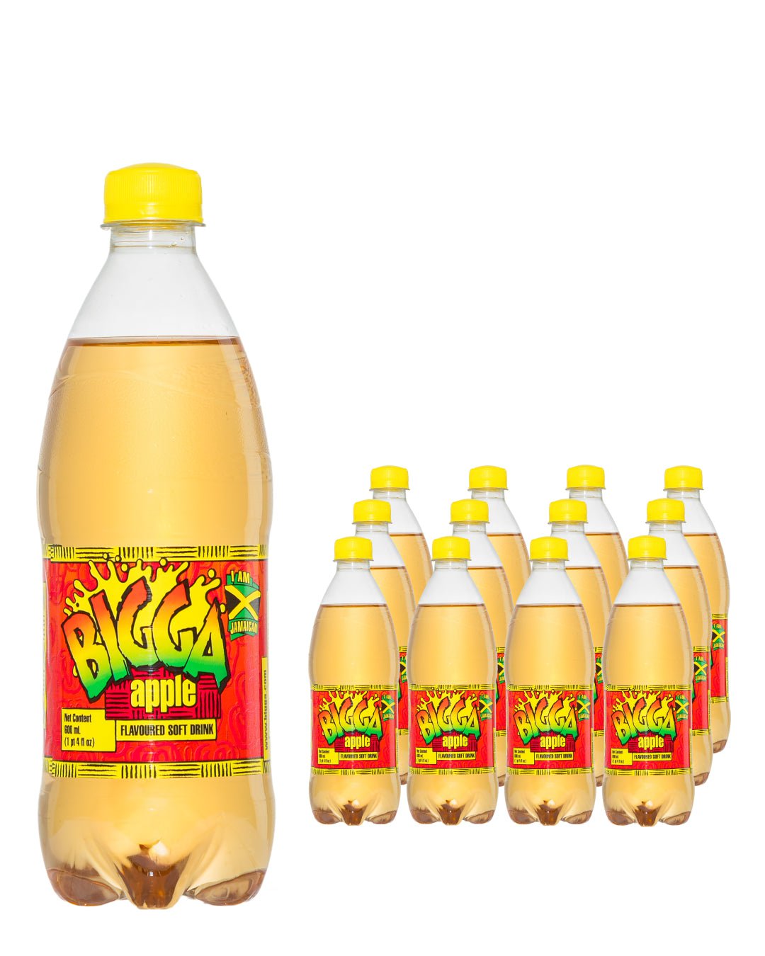 Bigga Apple Flavoured Soft Drink Multipack, 12 x 600 ml Soft Drinks & Mixers