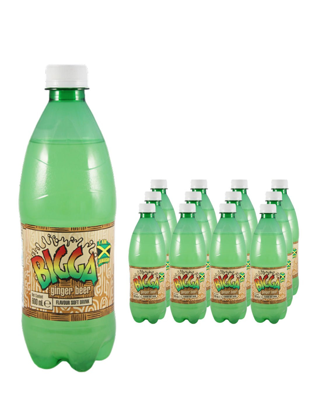 Bigga Ginger Beer Flavoured Soft Drink Multipack, 12 x 600 ml Soft Drinks & Mixers
