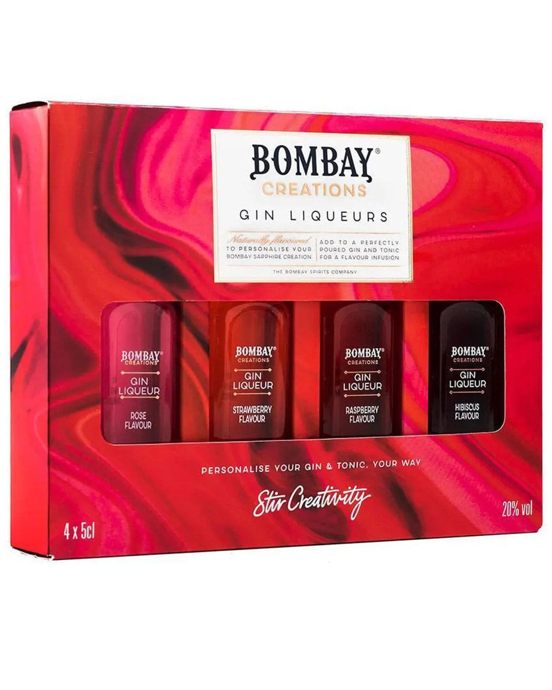 Bombay Creations Gin Liqueur Miniature Gift Pack, 4 x 5 cl Spirit Miniatures