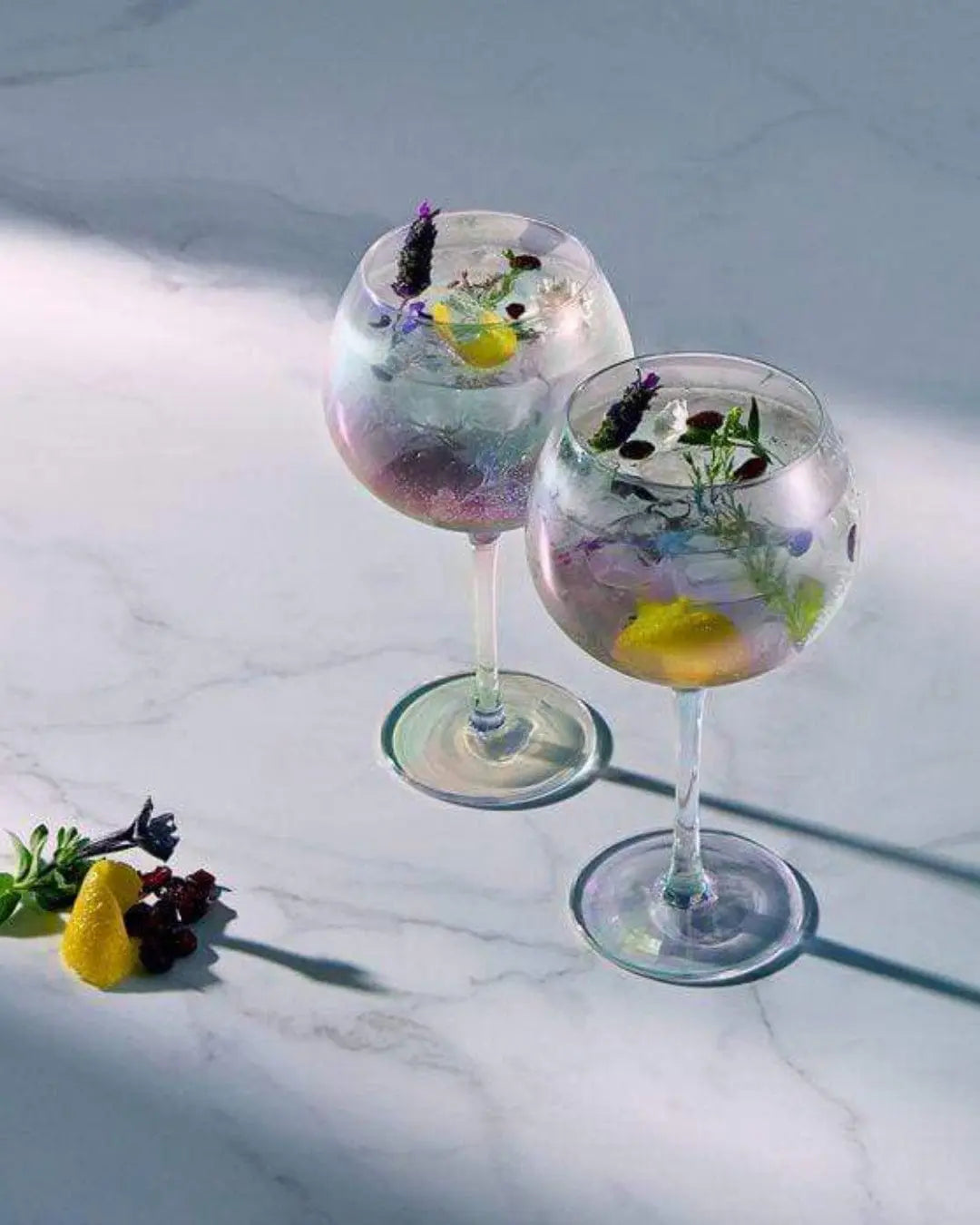 BTFY Set of 2 Iridescent Gin Glasses Tableware