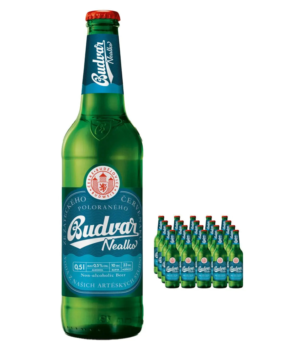 Budweiser Budvar Non Alcoholic Beer Multipack, 20 x 500 ml Beer