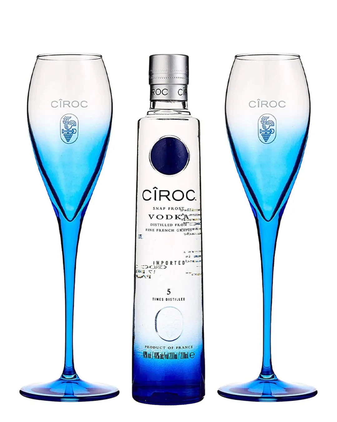 Ciroc Snap Frost Vodka with Gift Pack Including Two Flutes, 20 cl Vodka 5010103943222