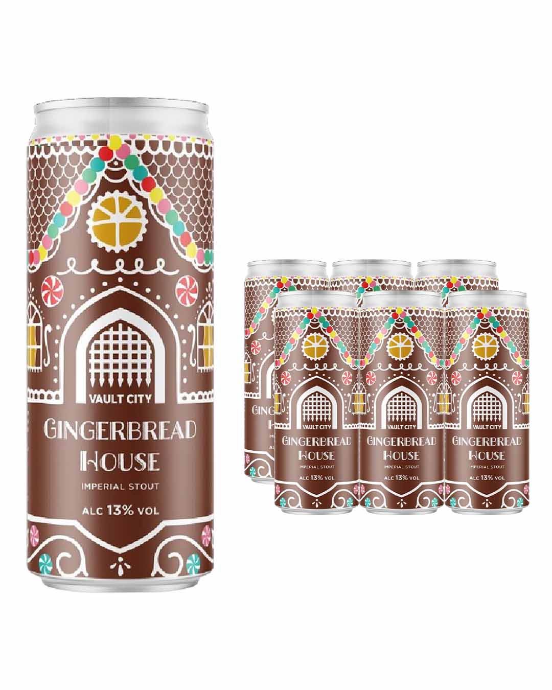Vault City Gingerbread House Imperial Stout Can Multipack, 6 x 330 ml