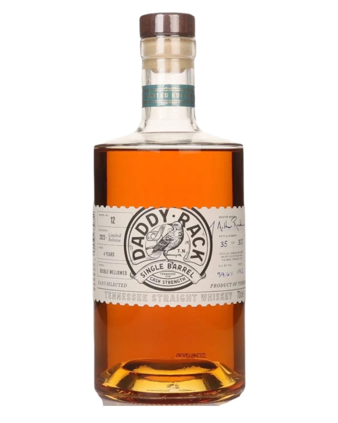 Daddy Rack 4 Year Old Cask Strength Single Barrel 12 Whiskey, 70 cl Whisky