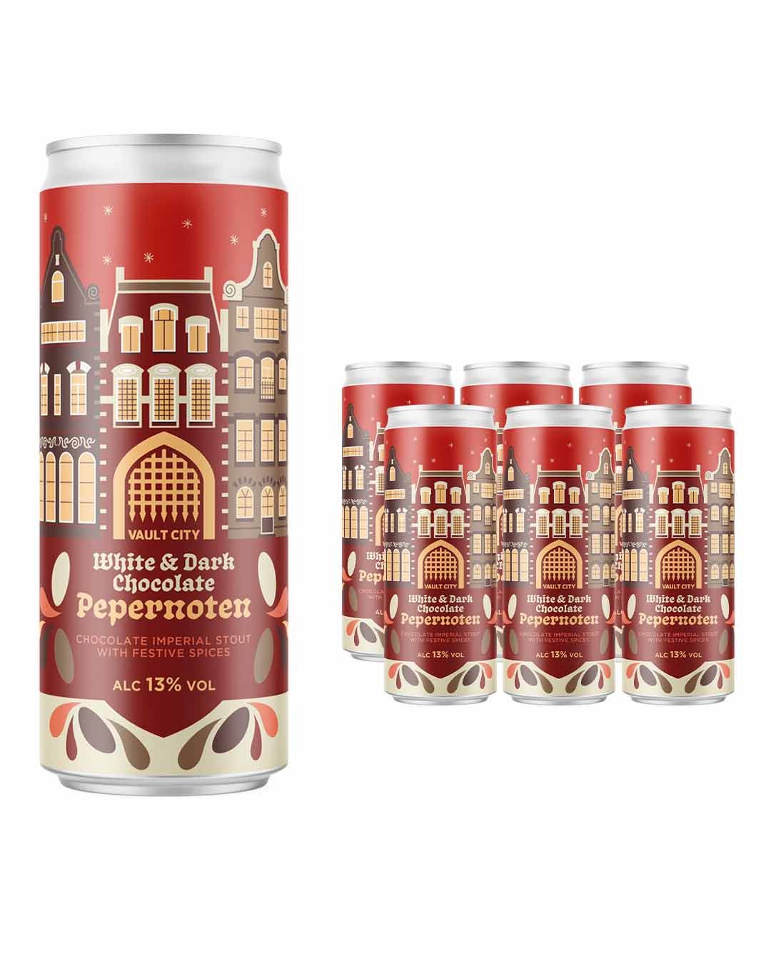Vault City White and Dark Chocolate Pepernoten Imperial Stout Can Multipack, 6 x 330 ml