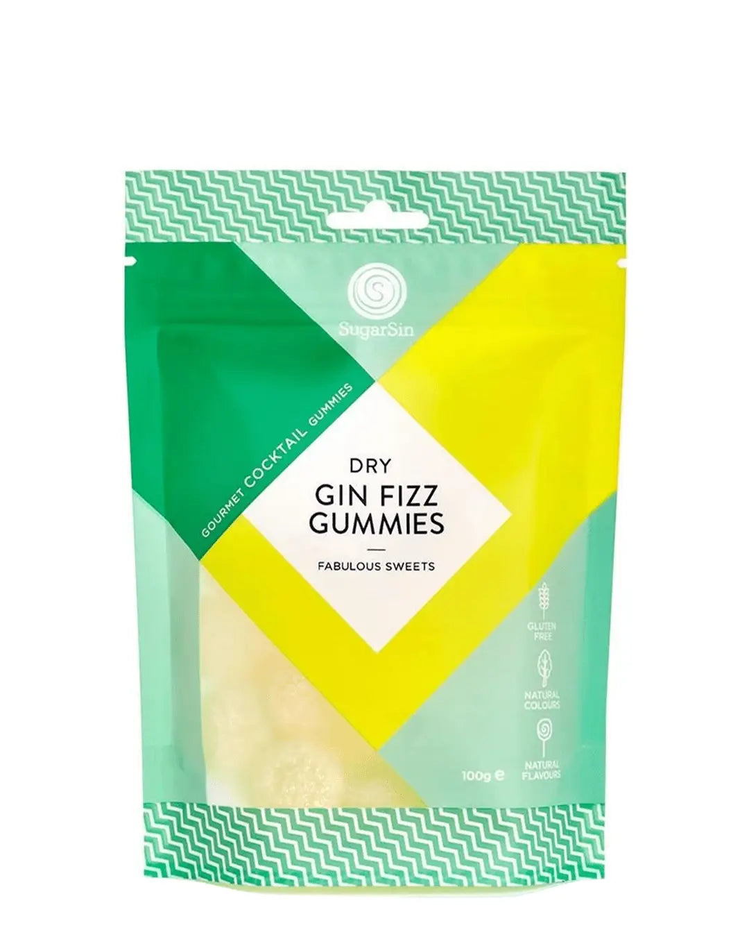 Dry Gin Fizz Gummies, 100 g Sweets 5060468401035