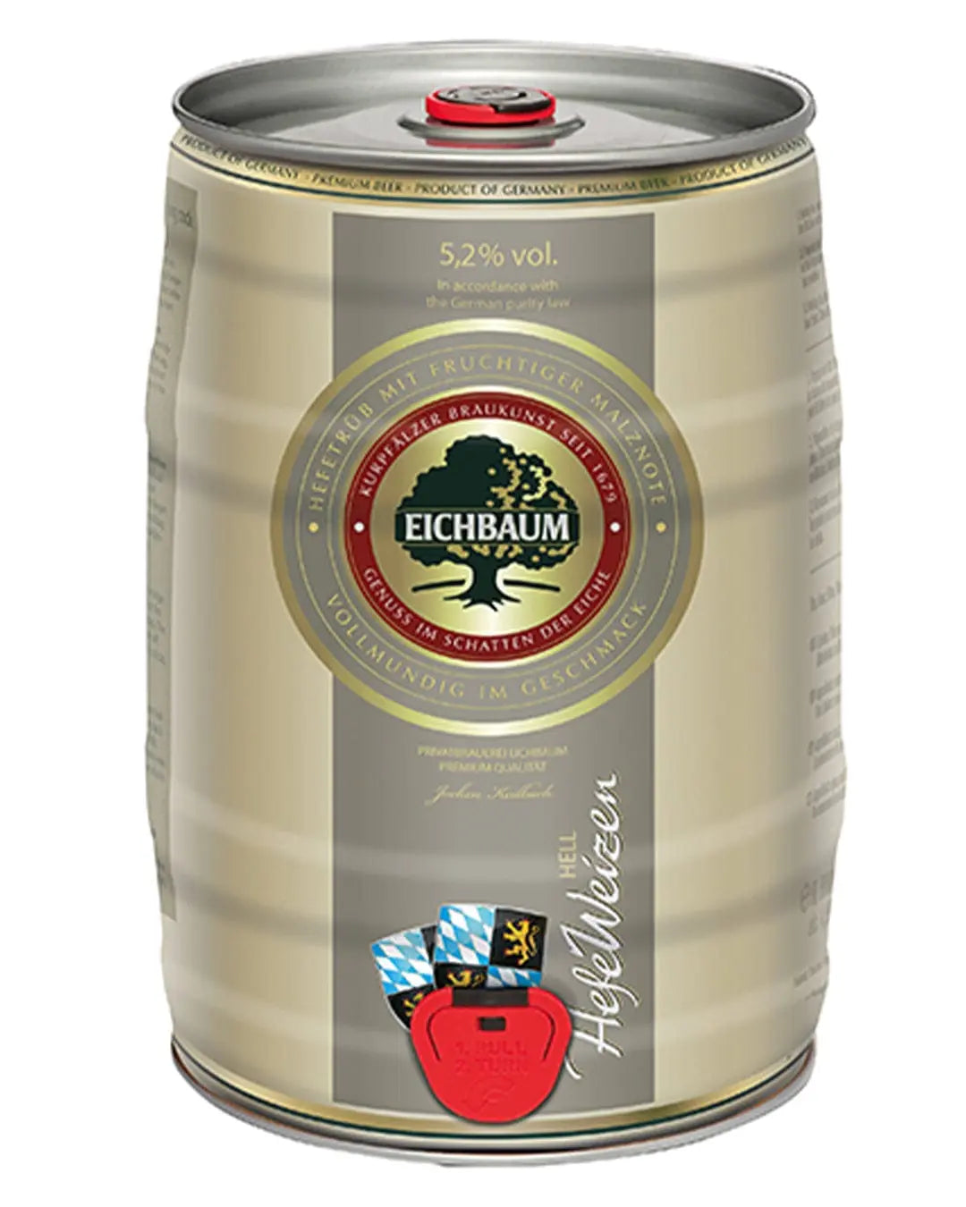 Eichbaum Hefeweizen Hell Beer Keg, 5 L Beer