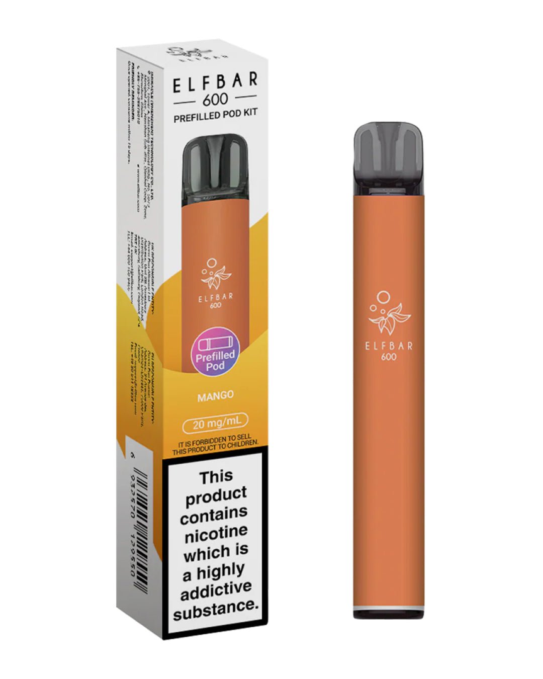 Elf Bar 600 Mango Prefilled Pod Kit spirits