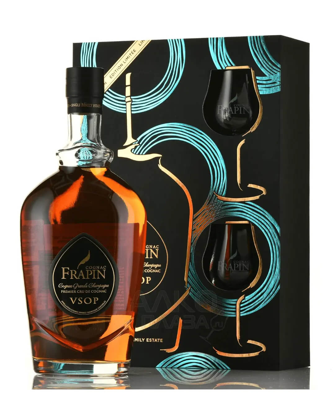 Frapin V.S.O.P. Grande Champagne Cognac & Glasses Gift Pack, 70 cl Cognac & Brandy 3275856855709