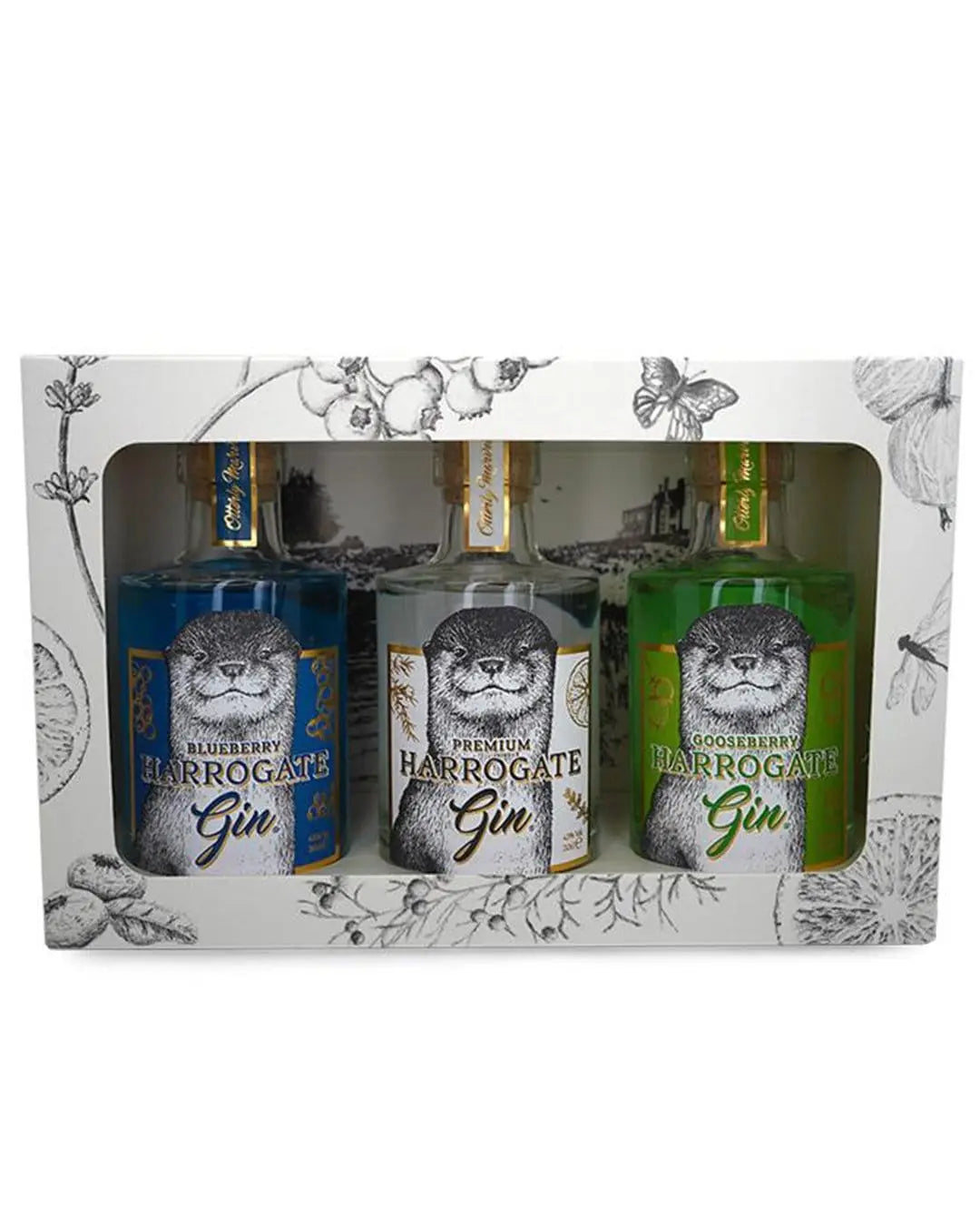 Harrogate Tipple Gin Gift Set, 3 x 20 cl Gin