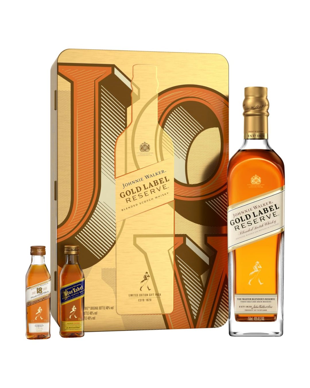 Johnnie Walker Gold Label Reserve With 2 Miniature Gift Pack, 70 cl Whisky