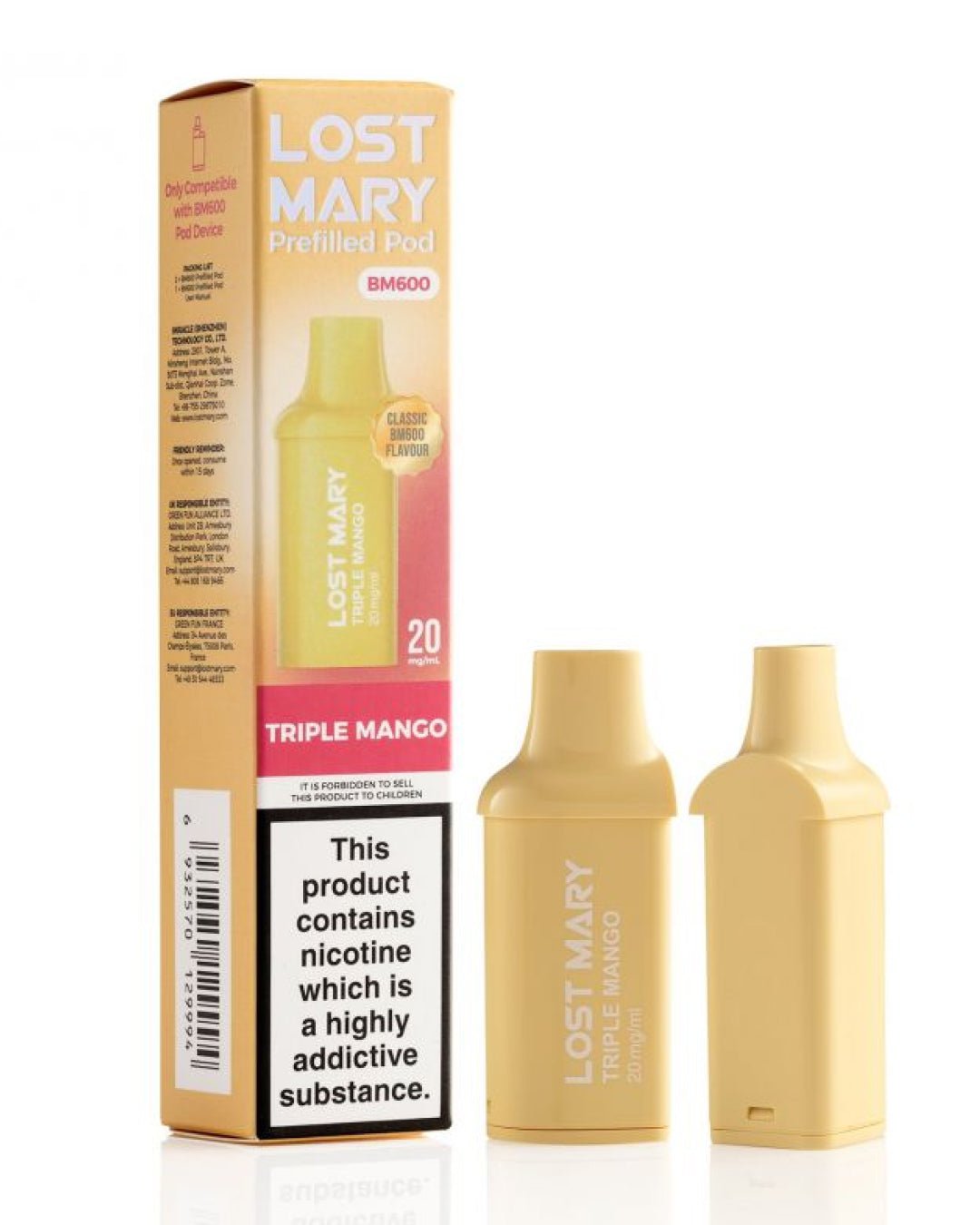 Lost Mary BM600 Triple Mango Pods spirits