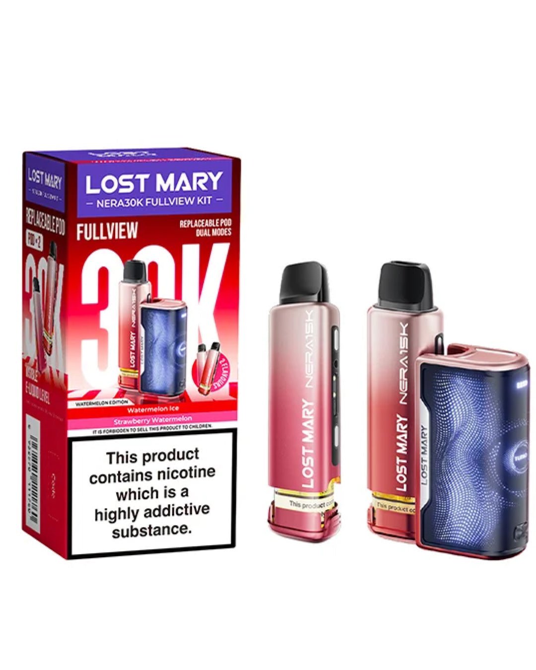 Lost Mary Nera 30000 Refillable Watermelon Prefilled Pod Kit spirits