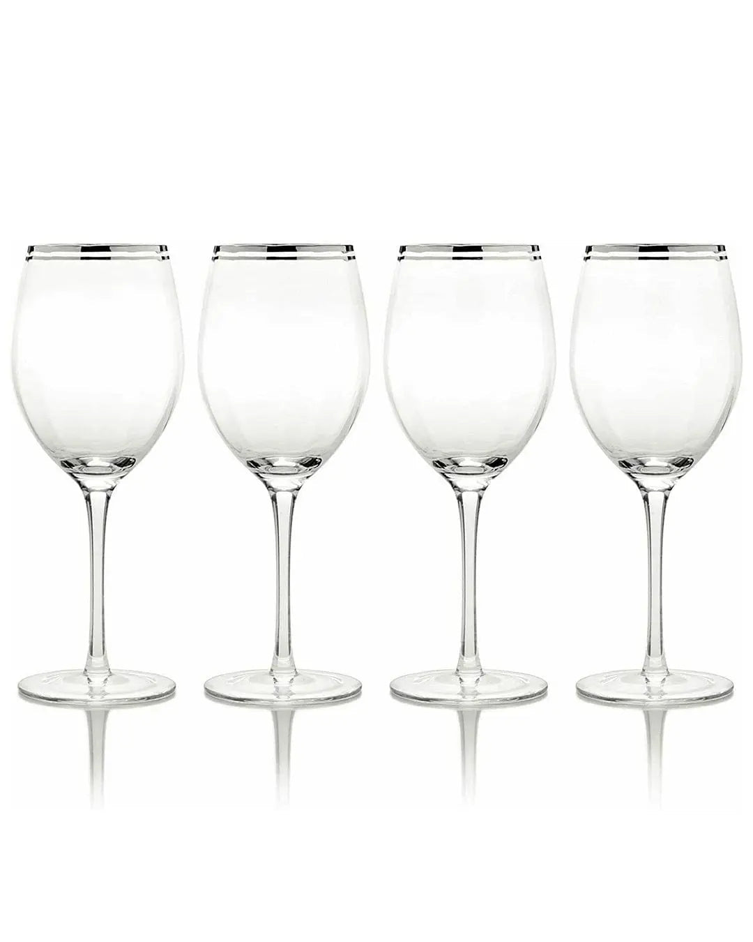 Mikasa Haley Platinum Pack Of 4 Goblet Glasses Tableware 885991168010