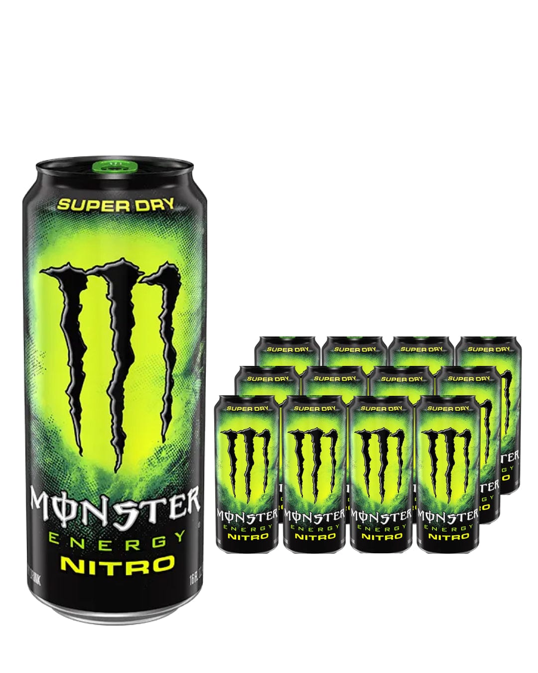 Monster Nitro Super Dry Energy Drink Can Multipack, 12 x 500 ml Soft Drinks & Mixers