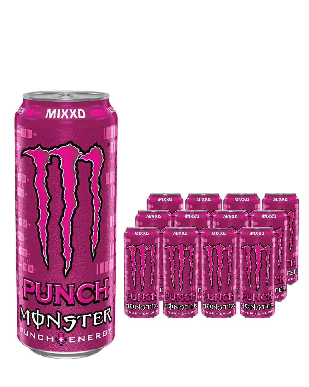 Monster Punch Mixxd Energy Drink Can Multipack, 12 x 500 ml Soft Drinks & Mixers