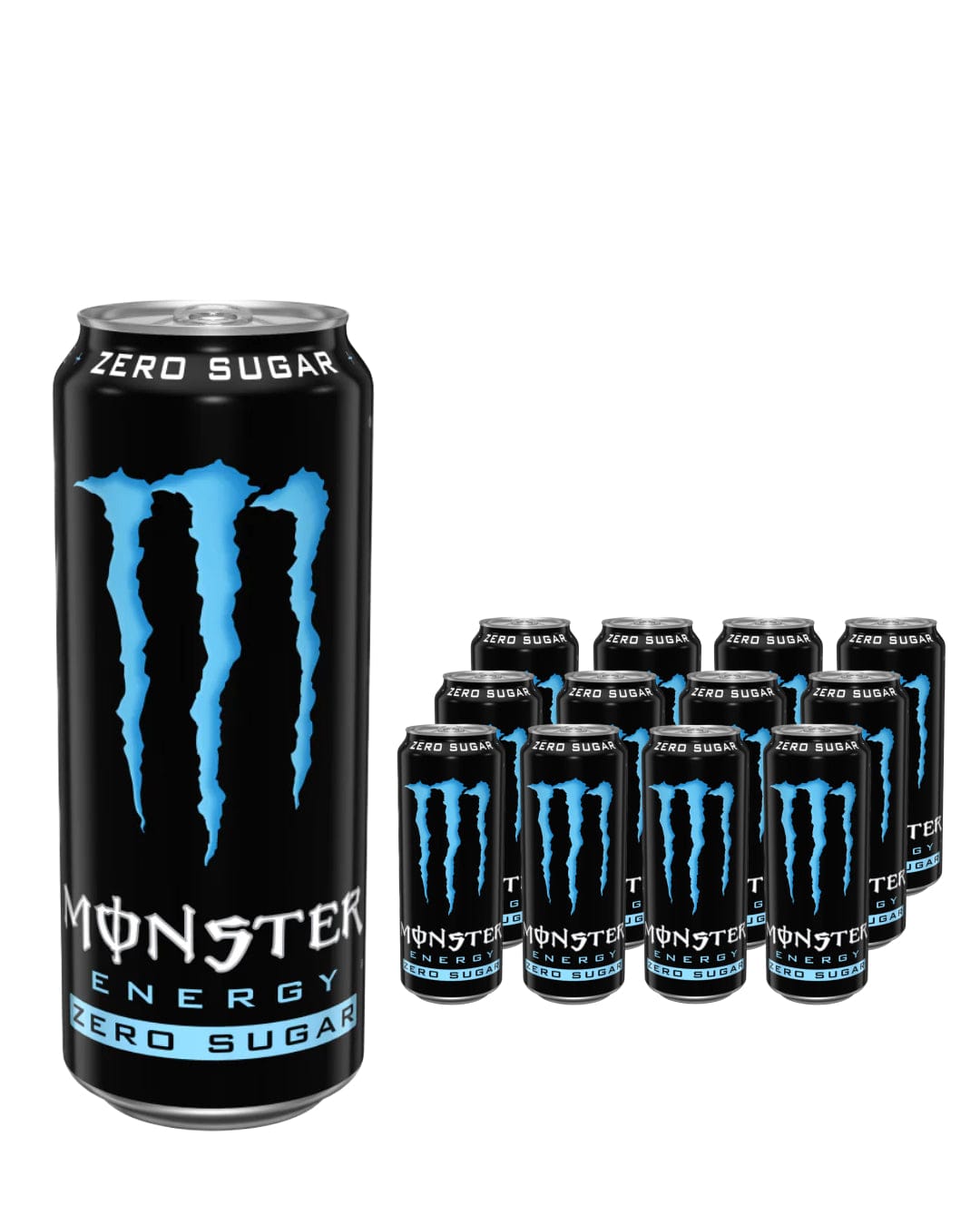 Monster Zero Sugar Blue Energy Drink Can Multipack, 12 x 500 ml Soft Drinks & Mixers