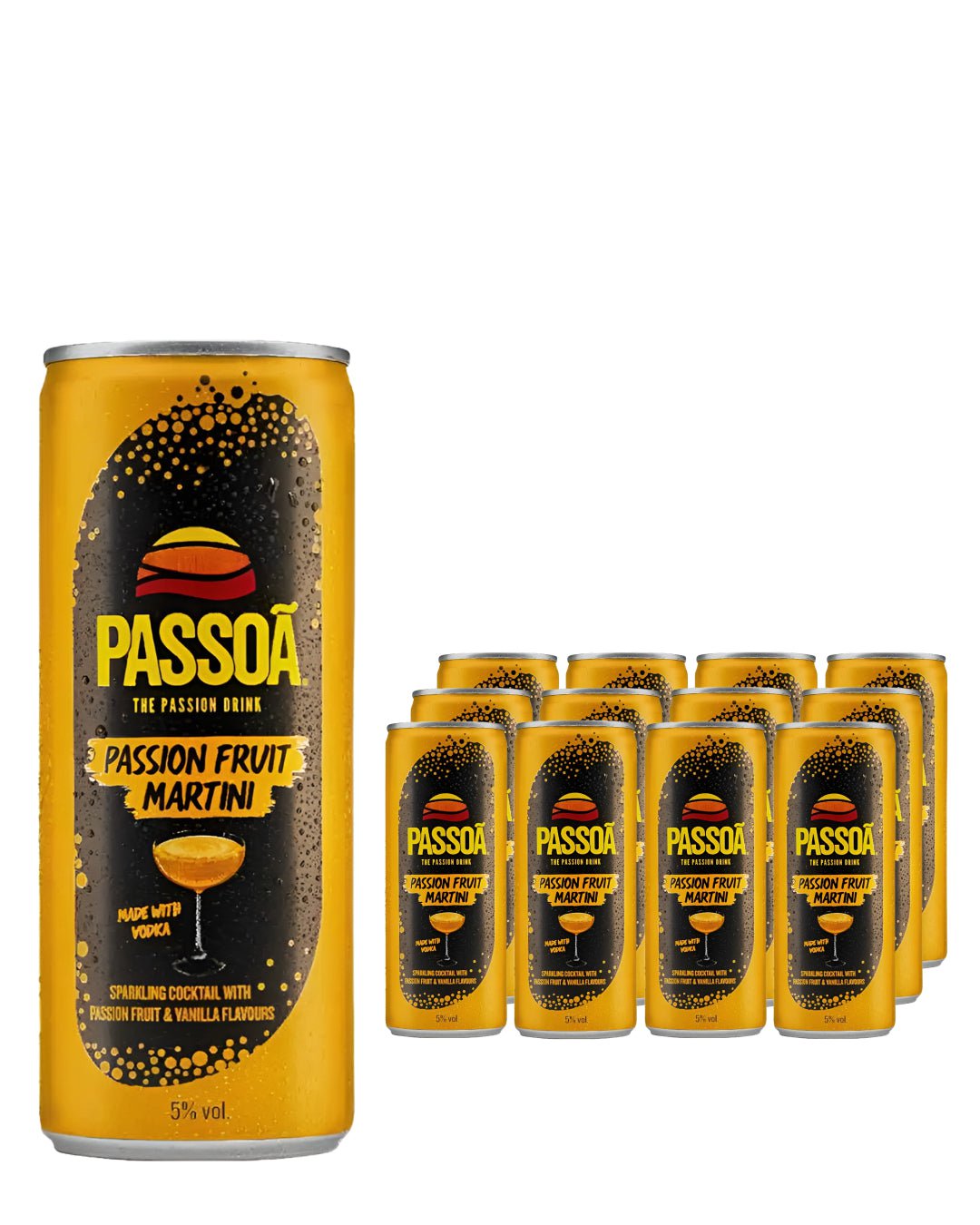Passoa Passion Fruit Martini Can Multipack, 12 x 250 ml Vodka