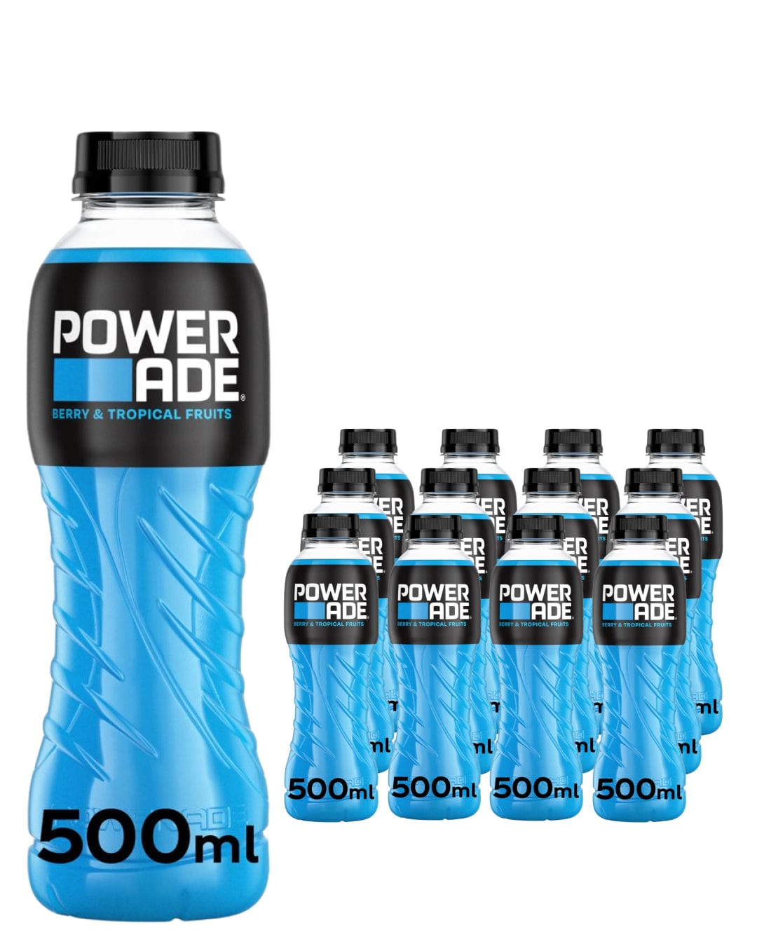 Powerade Berry & Tropical Sports Drink Multipack, 12 x 500 ml Soft Drinks & Mixers