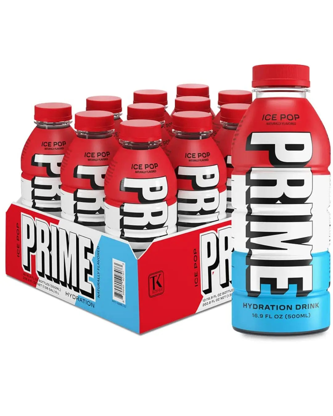 Prime Ice Pop Hydration Drink Multipack, 12 x 500 ml Soft Drinks & Mixers 810116120499