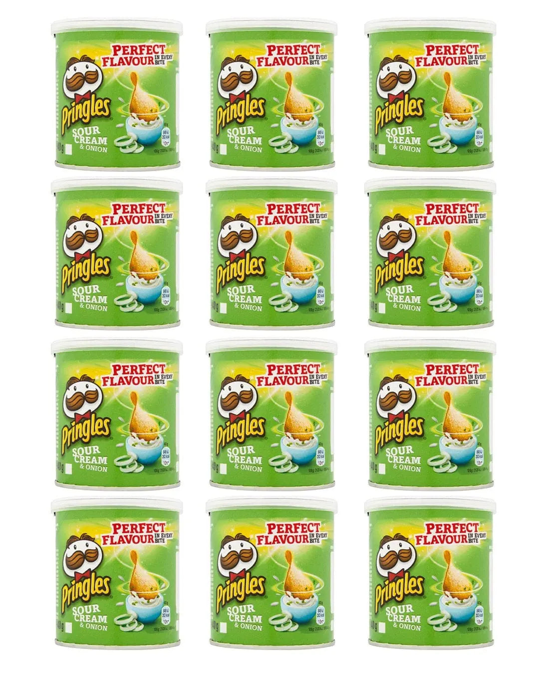 Pringles Sour Cream & Onion Crisps Tub Multipack, 12 x 40 g Snacks