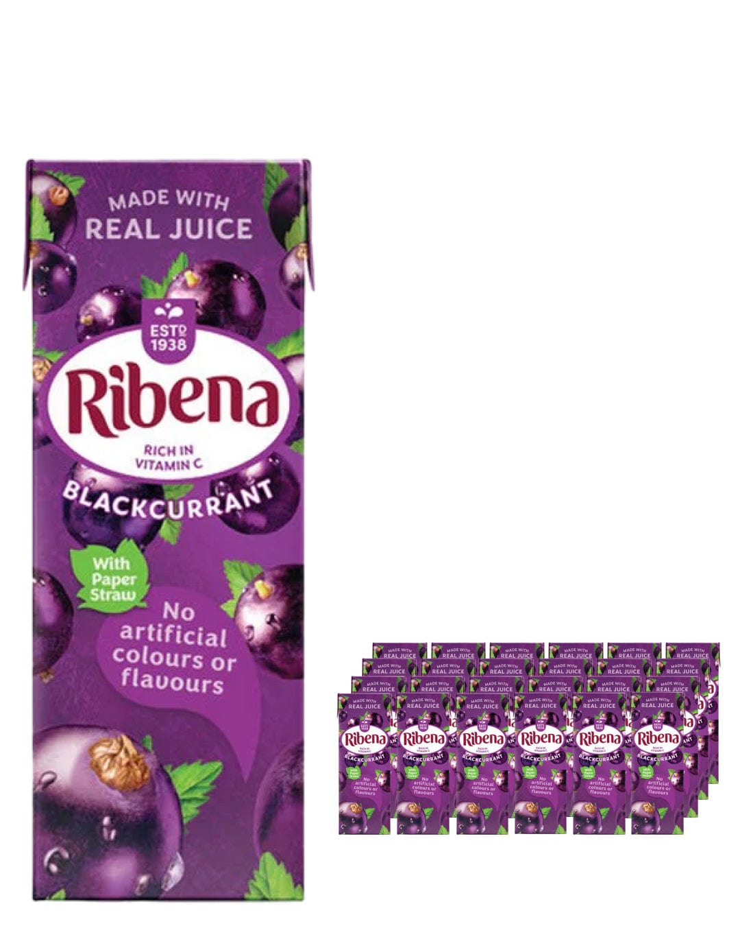 Ribena Blackcurrant Juice Drink Multipack, 24 x 250 ml Soft Drinks & Mixers