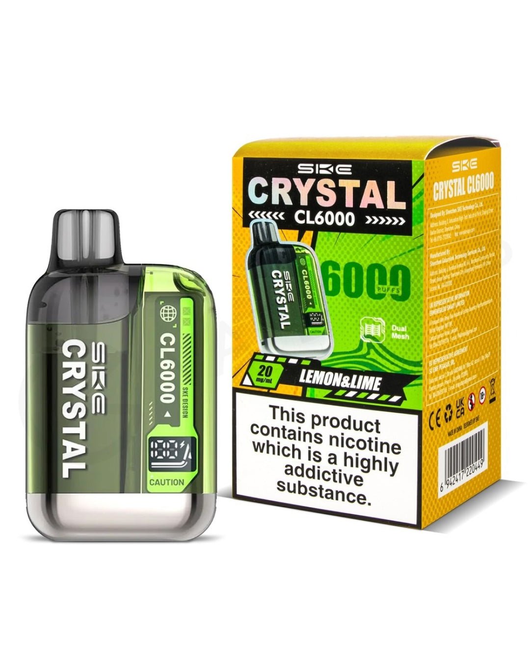 SKE Crystal CL6000 Lemon Lime Prefilled Kit spirits