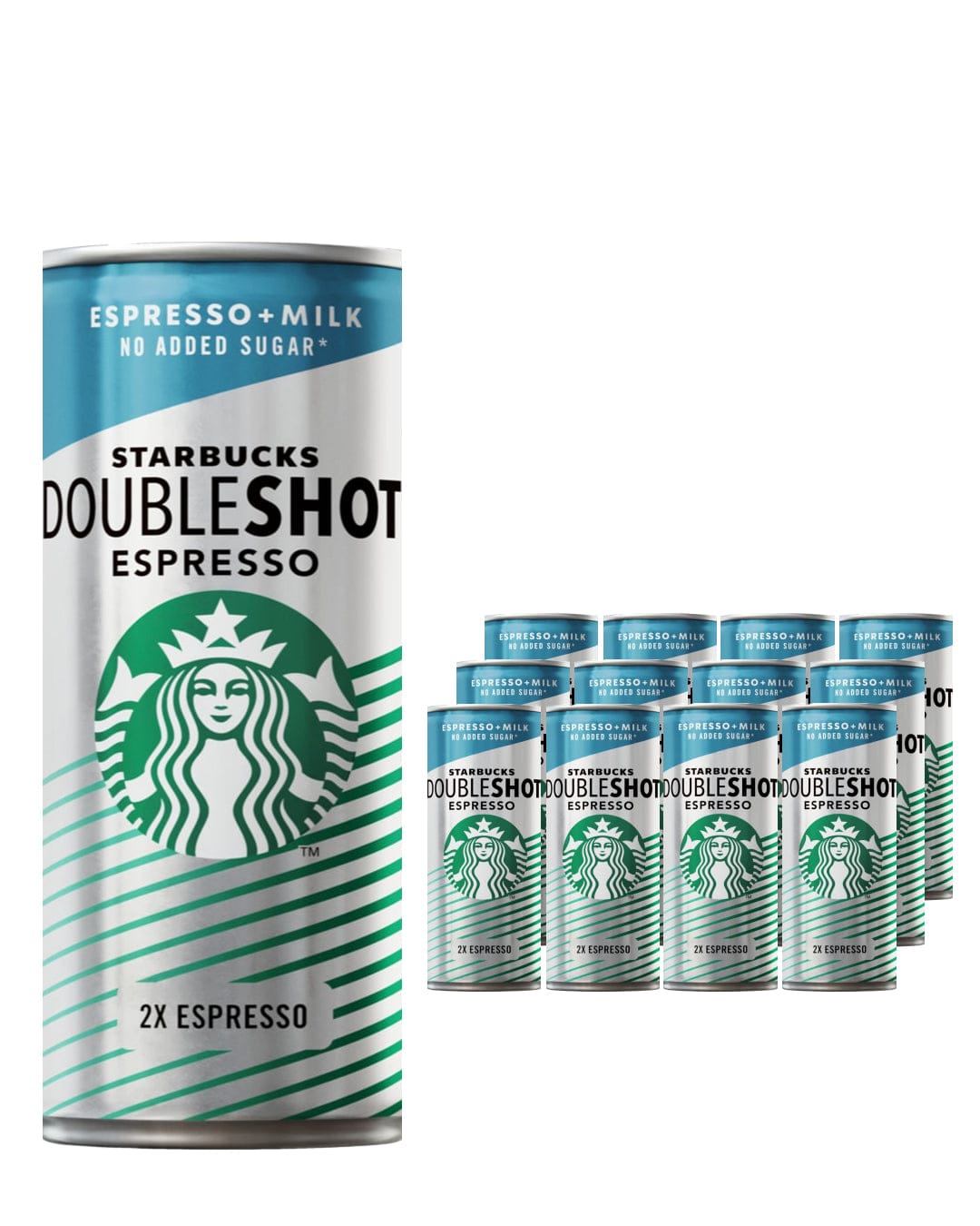 Starbucks Doubleshot Espresso No Added Sugar Iced Coffee Can Multipack, 12 x 200 ml spirits
